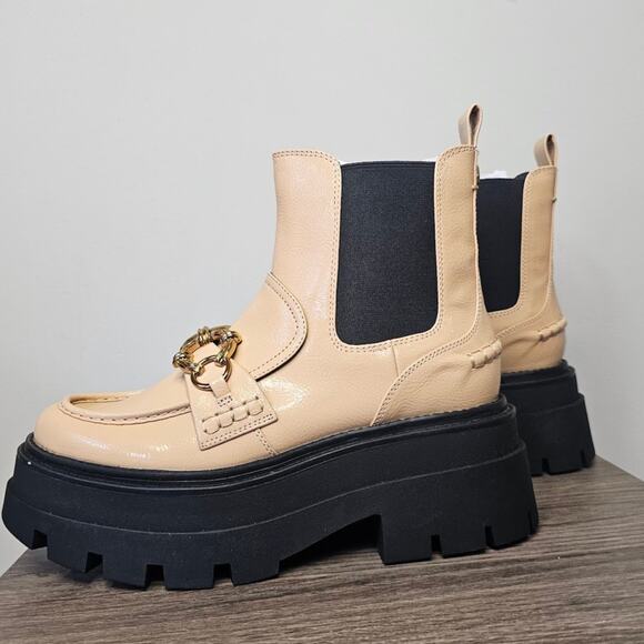 Circus NY By Sam Edelman Women's Brooks Boots Size 9.5 Blonde Patent NWT - Picture 1 of 6